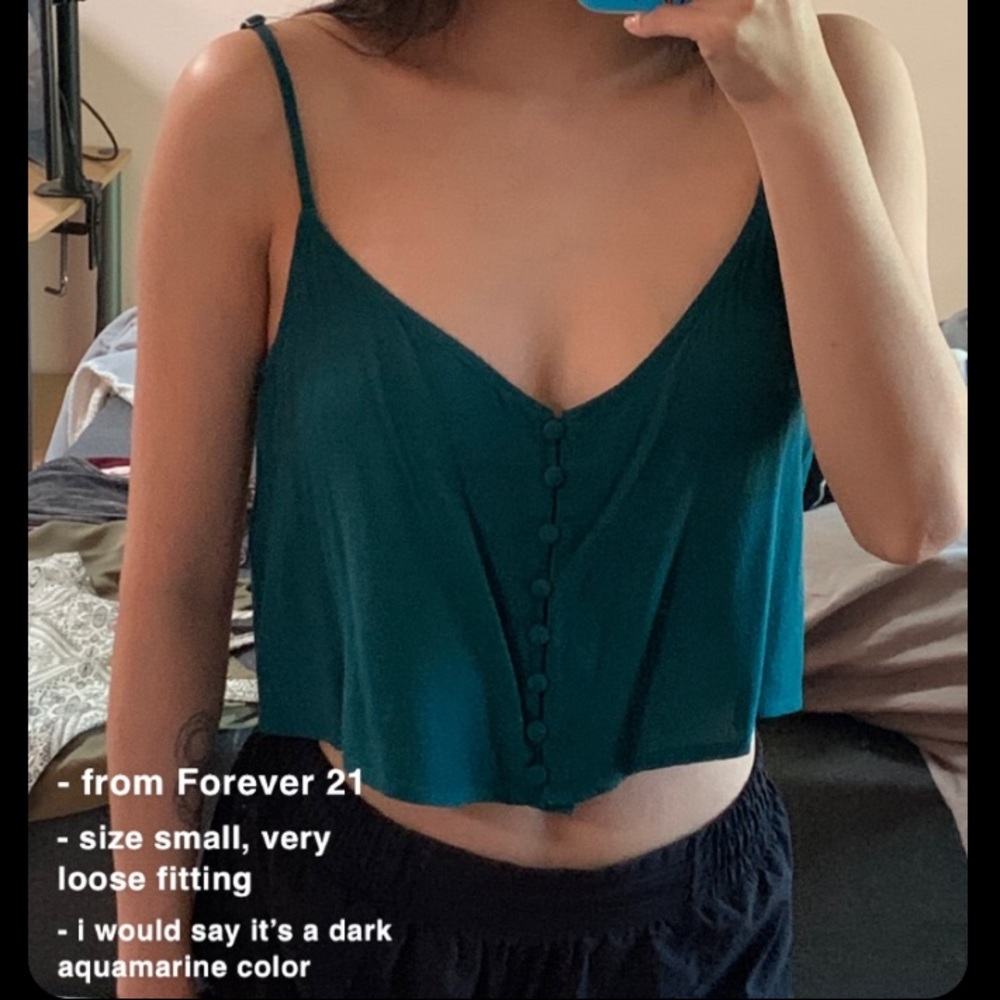 Forever21 dark aqua tank top